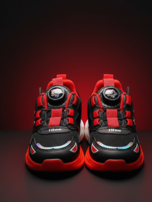 Kids Stylish LED Shoes – Red Power Edition | Comfortable Joggers