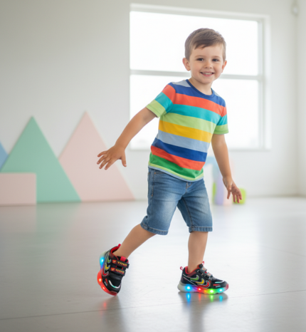 light up shoes, led light joggers, blue lightning shoes, kids sports shoes