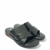 Black Cross-Strap Men’s Sandals – Daily Wear Comfort Slides