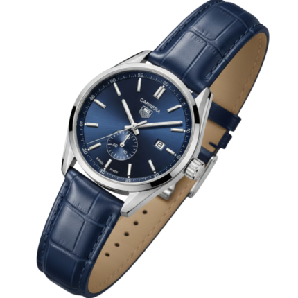 Carrera Blue Sunray Dial Navy Leather Men's Watch