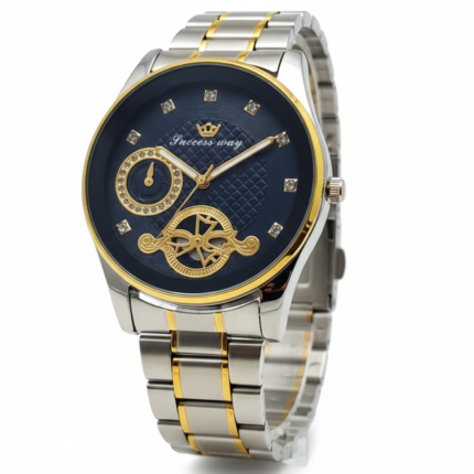 Luxury Success Way Two Tone Gold Blue Dial Watch