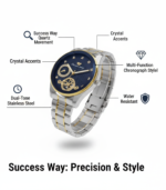 Luxury Success Way Two Tone Gold Blue Dial Watch