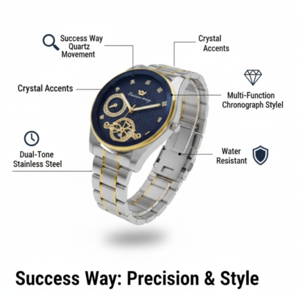 Luxury Success Way Two Tone Gold Blue Dial Watch