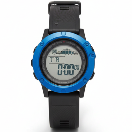 Bold Blue Bezel Digital Sports Watch