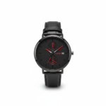 Minimalist Black Dial Leather Strap Casual Watch