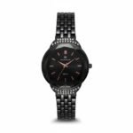 Moonstone Midnight Black Diamond-Set Quartz Watch