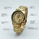 Montblanc Luxury Gold Skeleton Dial Men’s Chronograph Watch