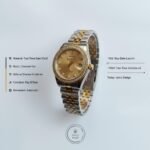 Rolex Day-Date Two-Tone Gold Textured Men's Luxury Watch
