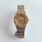 Moonstone Crystal Encrusted Two Tone Ladies Luxury Watch