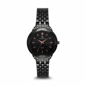Moonstone Midnight Black Diamond-Set Quartz Watch