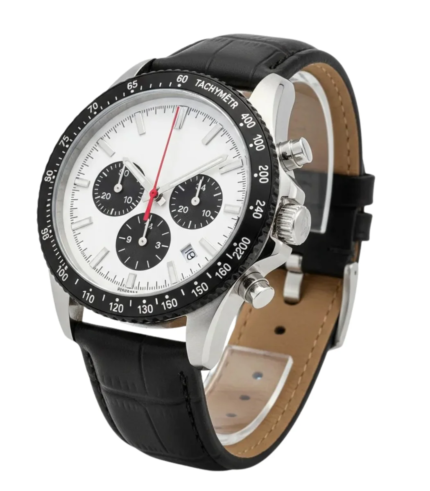 Executive Jet Black Slim Watch | Luxury Glossy Ceramic Design