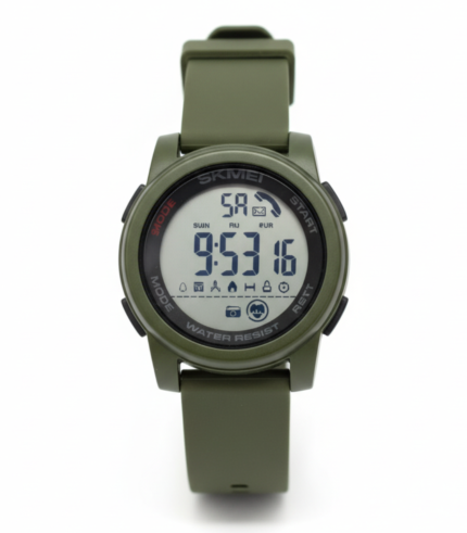 Premium Olive Green Digital Sports Watch