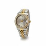Luxury Two-Tone Rolex Datejust Style Diamond Bezel Watch