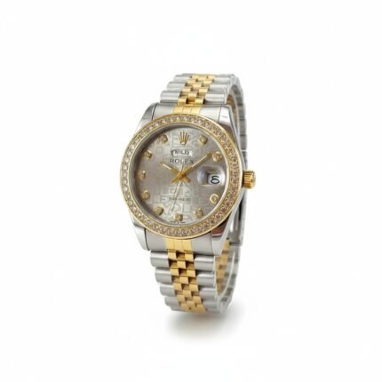 Luxury Two-Tone Rolex Datejust Style Diamond Bezel Watch