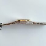 Moonstone Crystal Encrusted Two Tone Ladies Luxury Watch