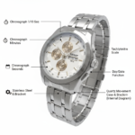 Classic Chronograph Silver Stainless Steel Watch