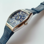 Franck Muller Yachting Blue Dial Leather Watch