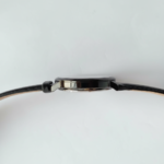 Minimalist Black Dial Leather Strap Casual Watch
