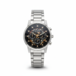 Montblanc Inspired Men’s Silver Stainless Steel Chronograph Watch