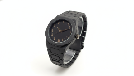 Men’s Luxury Matte Black Octagonal Arabic Numerals Watch