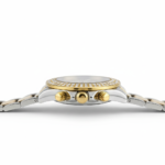 Unisex Gold-Tone Chronograph Watch with Diamond Bezel and Bracelet