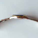 Luxury Two-Tone Blue Dial Men’s Watch – Gold & Silver Stainless Steel