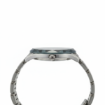 BARIHO Women’s Modern Gunmetal & Silver Watch with Crystal Bezel