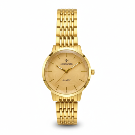Elegant Moonstone Luxury Full Gold Quartz Women’s Watch